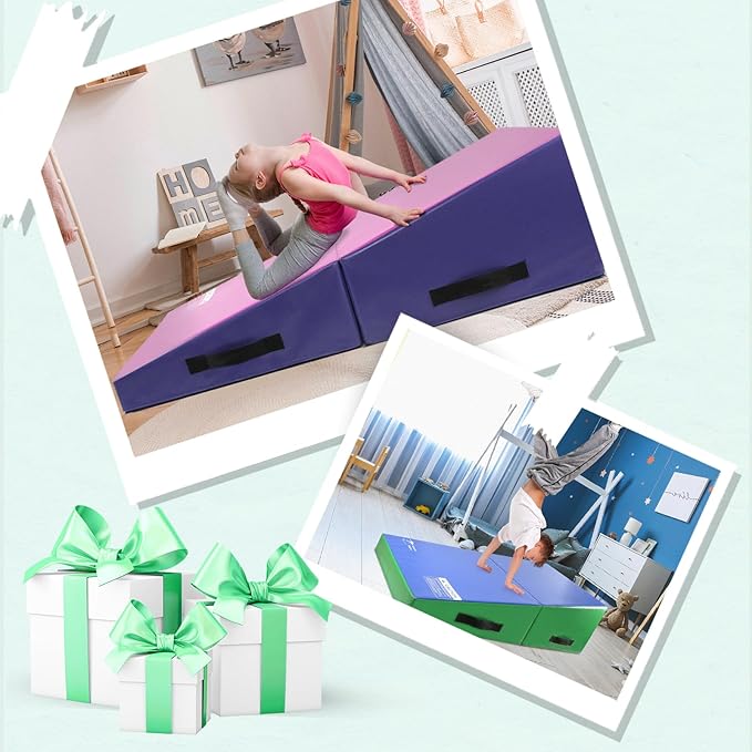 Kangaroo Hoppers Incline Gymnastics Mat, Skill Training, Home Gym Exercise