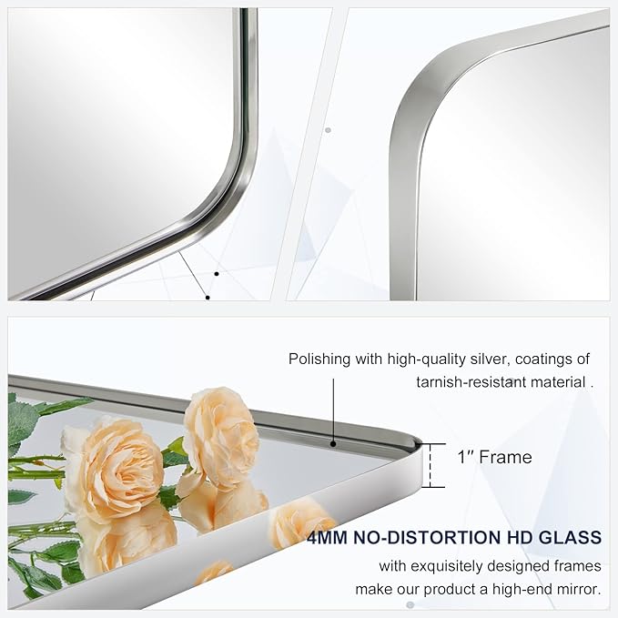 ANDY STAR Chrome Bathroom Mirrors