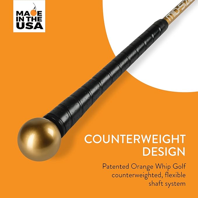 Orange Whip Golf Swing Trainer Aid Patented & Made in USA