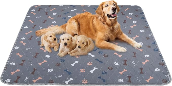 Washable Pee Pads for Dogs, 2 Pack Reusable Puppy Pads, 36"x36" | Super Absorbent, Waterproof & Leakproof, Non-Slip Bottom, Machine Washable, For Floors, Beds, Couches, Crates, Carpets, Cars
