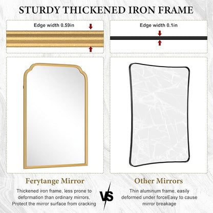 20X30 Inch Gold Bathroom Mirror