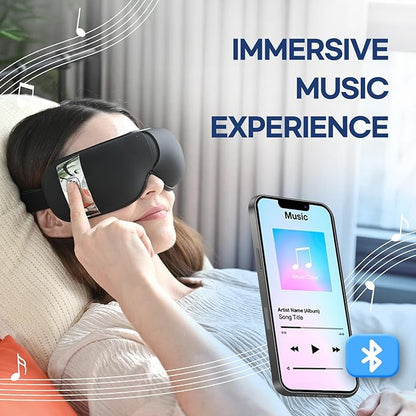 HubiCare Eye Massager with Heat, and Music Helps Relieve Strain, Dark Circles