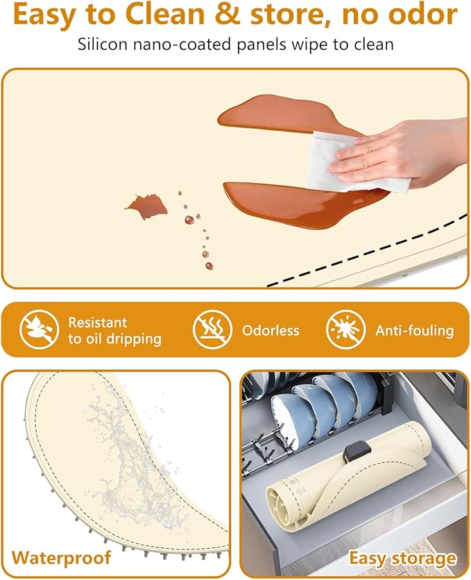 Warming Mat for Food with Adjustable Temperature Timer, 10S Fast Heating