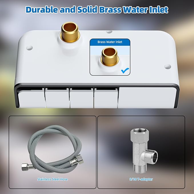 Hibbent Bidet Attachment for Toilet, Non-Electric Dual Nozzle for Frontal &