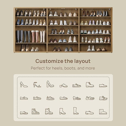 SICOTAS Rattan Shoe Storage Cabinet