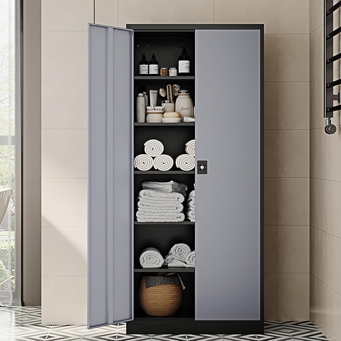 71” Tall Metal Storage Cabinet- Steel File Cabinets