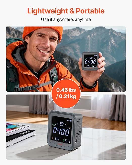 VEVOR Carbon Dioxide Monitor, CO2 Controller