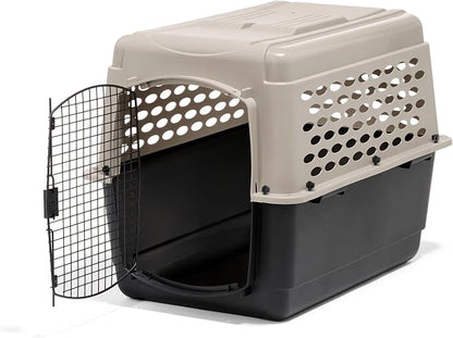 Petmate Vari Dog Kennel - Portable Dog Carriers & Crates for Large Dogs, Airline-Friendly, Durable Plastic, Pet Carrier For Home and Travel, 36 Inches, Taupe and Black
