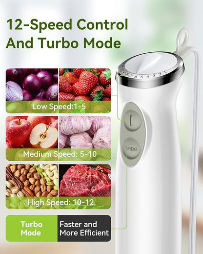 Immersion Blender Handheld 5 in 1 Hand Blender, 1000W Hand Mixer Stick