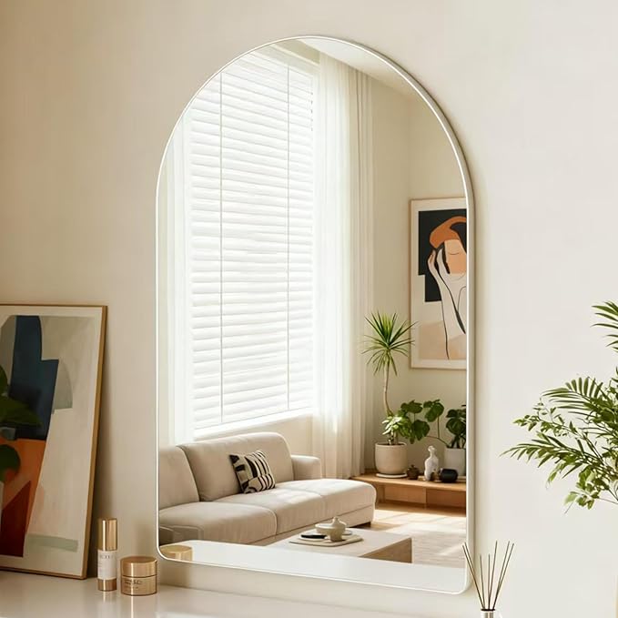 30x40 inch Silver Tempered Glass Large Arched Mirror