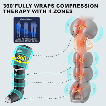 Leg Massager with Heat and Compression, Foot Massager