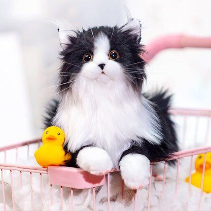 Tuxedo Weighted Plush – Realistic Companion Cat for Adults