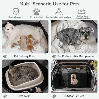 Siedihit Dog Cat Playpen, Puppy Pet Playpen Indoor for Dog Crate Tent | Cage Outdoor, Portable Pop Up Dogs Enclosure Kennel with Carrying Case for Dogs/Cats/Rabbits (Dark Grey, Medium)