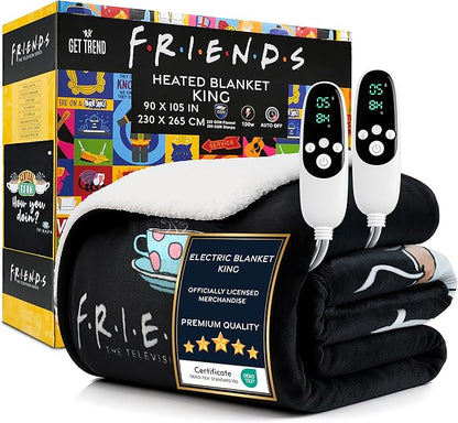 Friends TV Show Heated Blanket Electric, King Size Luxurious Fleece Weighted