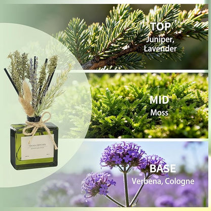 Reed Diffuser, 6.09 oz French Juniper Lavender Scent Diffuser
