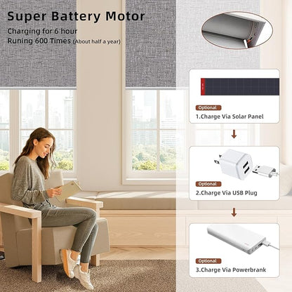 Motorized Roller Shade: Blackout, Electric Blinds, Compatible