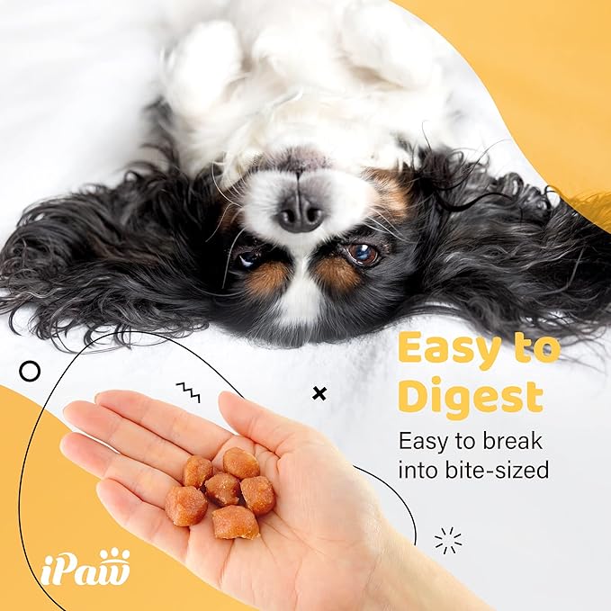 iPaw Turkey Tots Dog Treats for Puppy Training, All Natural Human Grade Dog Treat, US Sourced Raw Material, Hypoallergenic, Easy to Digest (Turkey Tots)