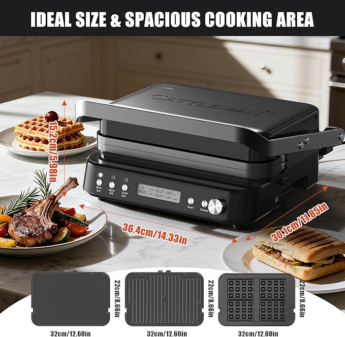 CATTLEMAN Panini Grill Press Sandwich Maker