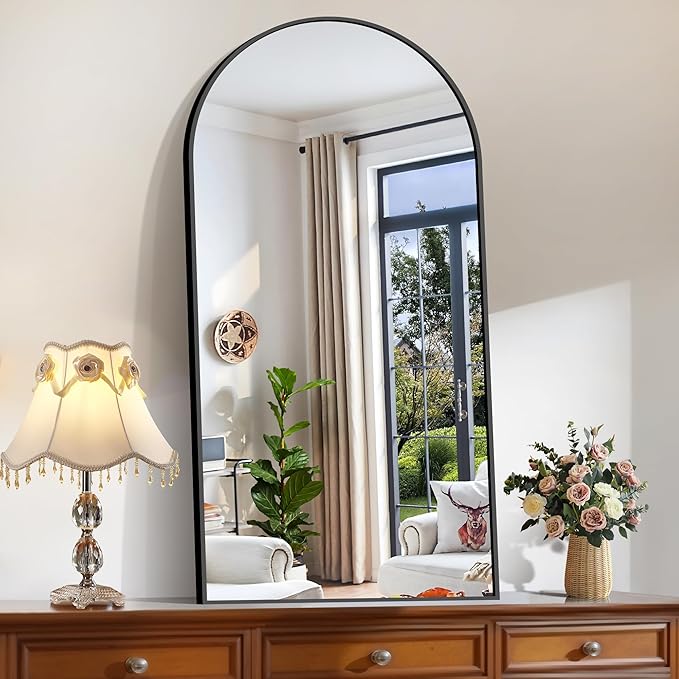 CIRCUMI Arched Wall Mirror, Metal Frame, Large Size