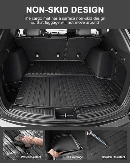 Floor Mats & Cargo Liner Fit for 2019-2026 Acura RDX, All Weather TPE Floor Liner Custom Fit for RDX Accessories, 1st, 2nd Row and Cargo Liners, Black