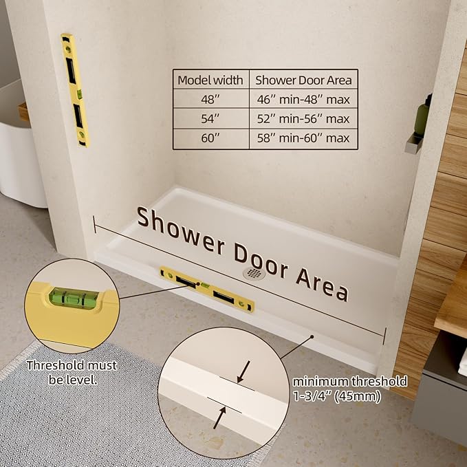 Royal Guard 56-60" W x 58" H Semi-Frameless Sliding Shower Door