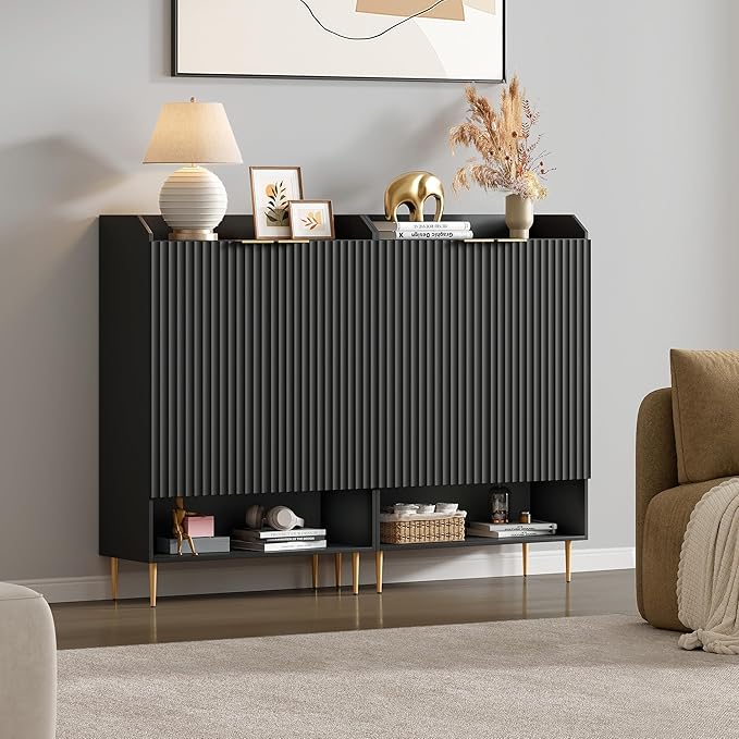 SICOTAS Shoe Cabinet with Fluted Doors