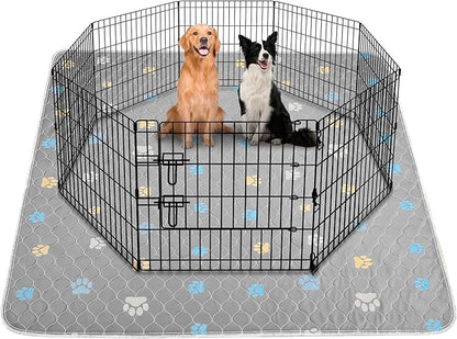 Aitmexcn Washable Pee Pads for Dogs, 4 Reusable Puppy Pads, 32'' x 36'' | Highly Absorbent, Waterproof Layer, Machine Washable, Non-Slip Bottom, For Puppy Training and Crates