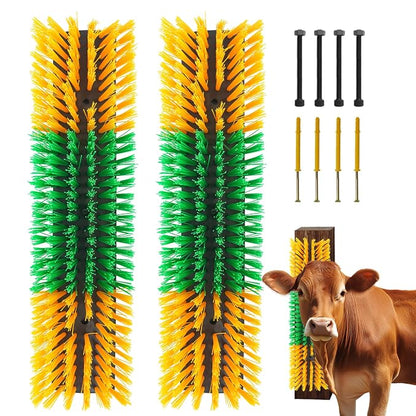 Livestock Scratch Brush Animal Back Scratching Brush for Cow | Livestock Grooming Brush Farm Animal Scratcher Livestock Itch Reliever Farm Mount‑able Brush Animal Self‑Groomer