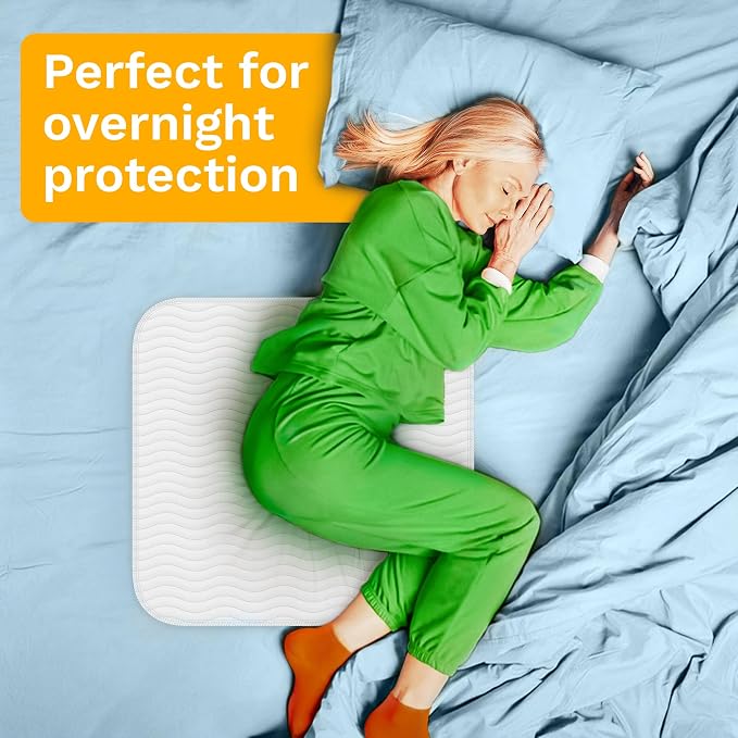 Washable Underpads - Large Bed Pads for use as Incontinence Bed Pads, Reusable Pet Pads, Great for Dogs, Cats, Bunny, Seniors Bed Pad (Pack of 24 - 41x41)