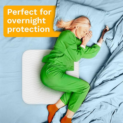Washable Underpads - Large Bed Pads for use as Incontinence Bed Pads, Reusable Pet Pads, Great for Dogs, Cats, Bunny, Seniors Bed Pad (Pack of 24 - 41x41)