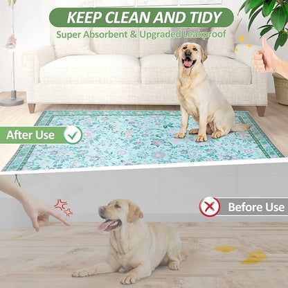 Washable Pee Pads for Dogs, 2 Pack Reusable Puppy Pads, 24"x36" | Super Absorbent, WaterProof & LeakProof, Non-Slip Bottom, Machine Washable, For Floors, Couches, Crates, Playpen, Cars