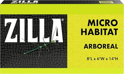 Zilla Micro Habitat Terrarium, Arboreal, with Locking Latch, for Isopods, Spiders, Insects, Large