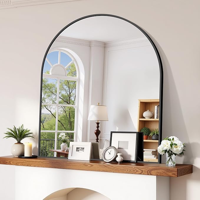 CIRCUMI Arched Wall Mirror, Metal Frame, Large Size