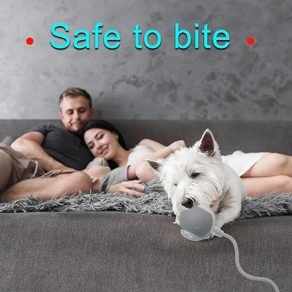 Interactive Cat Dog Toy Ball: Indoor Small Automatic Moving Smart Rolling Fun Pet Game with Led Light and String Tail for Motion Activated, Cute Kitten Puppy Present, Exercise Wheel Supplies (Grey)
