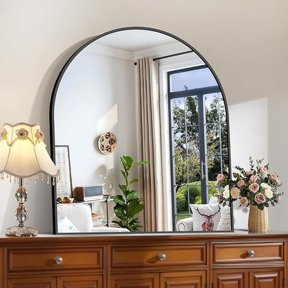 CIRCUMI Arched Wall Mirror, Metal Frame, Large Size