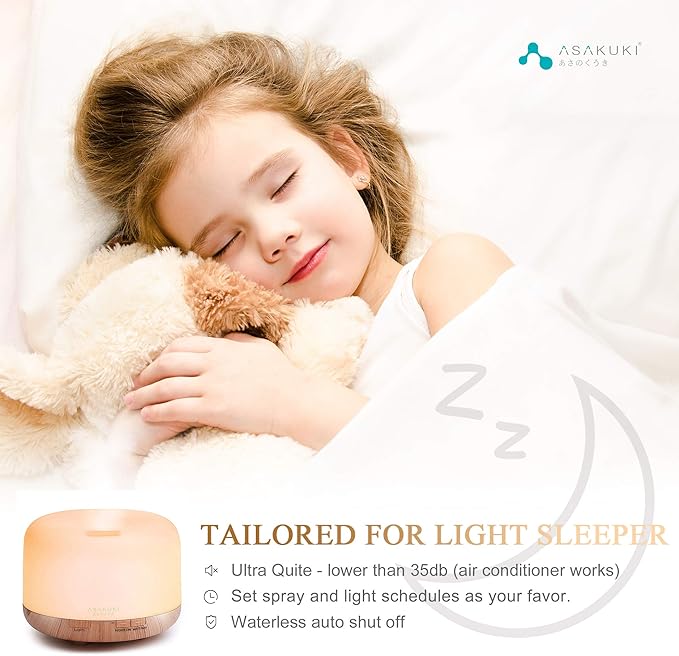 ASAKUKI Smart Wi-Fi Essential Oil Diffuser, App and Voice Control Compatible