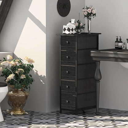 GiftGo Narrow Dresser Vertical Slim Dresser Chest of Drawers Skinny Storage