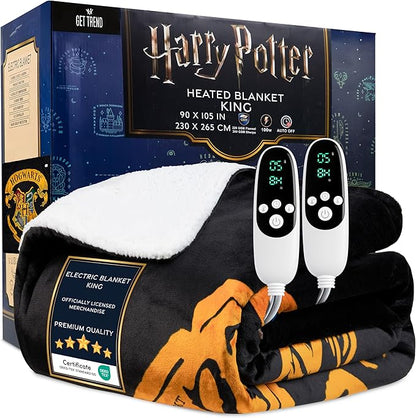Harry Potter Gifts Heated Blanket Electric, King Size Luxurious Soft Fleece