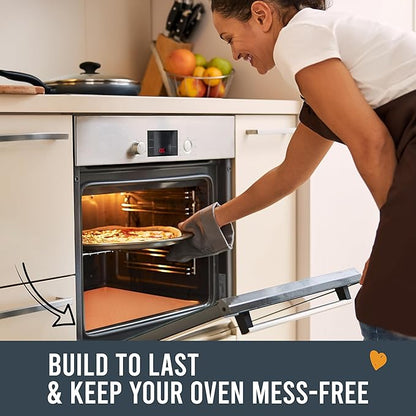 Non Stick Oven Liners for Bottom of Oven, 3 Pack Large Heavy Duty Mats