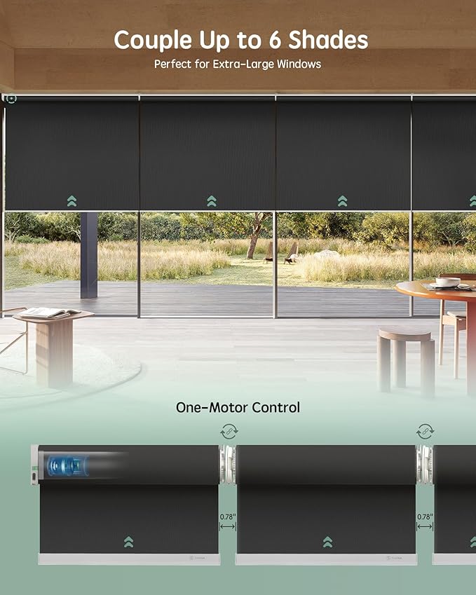 Yoolax Smart Coupled Roller Shades Compatible