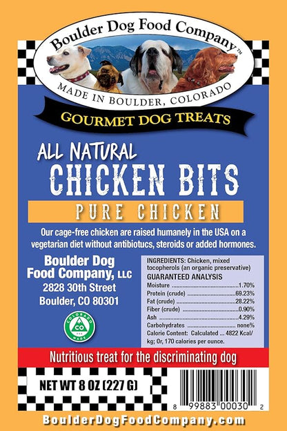 Chicken Bits, 8 oz: Grain Free Dog Treats - Dog Treats Made in USA Only - All Natural Dog Treats - Healthy Dog Treats - Dog Snacks (Pack of 3)