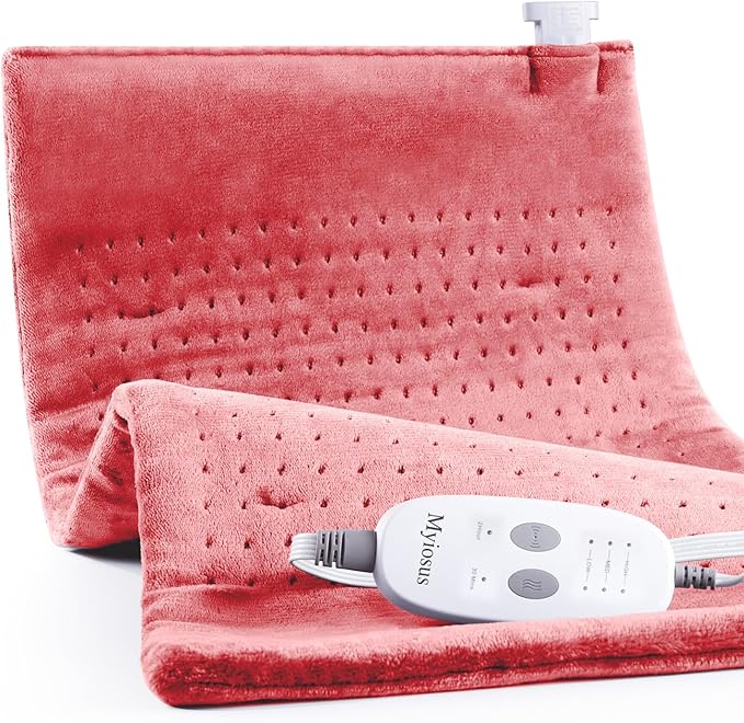 Massaging Weighted Heating Pad for Back Pain Relief, Heating Pads for Neck