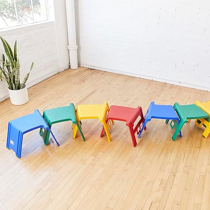 ECR4Kids Linking Stool Set, Flexible Seating, Assorted, 4-Piece