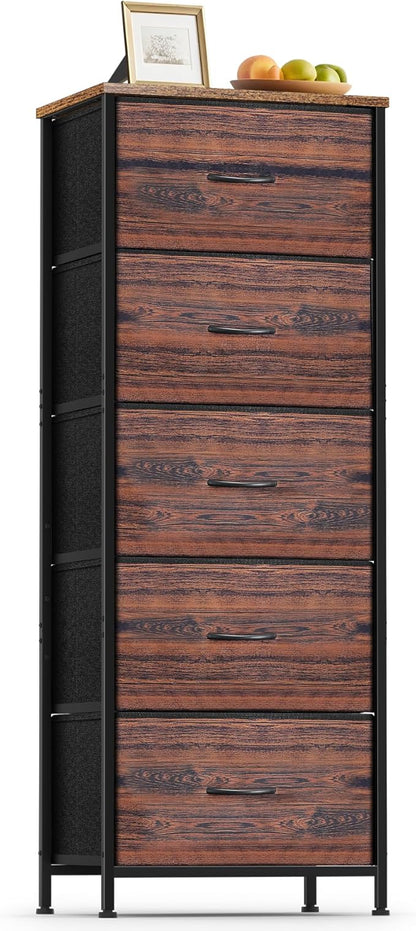 5 Fabric Drawer Dresser for Bedroom, Chest of Drawers