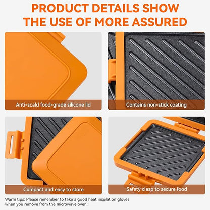 Microwave Toastie Sandwich Maker, Nonstick Plate Panini Maker, Versatile