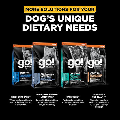 Go! Solutions Sensitivities Limited Ingredients, Grain-Free Dry Dog Food, Insect Recipe for Sensitive Stomach, 22 lb Bag
