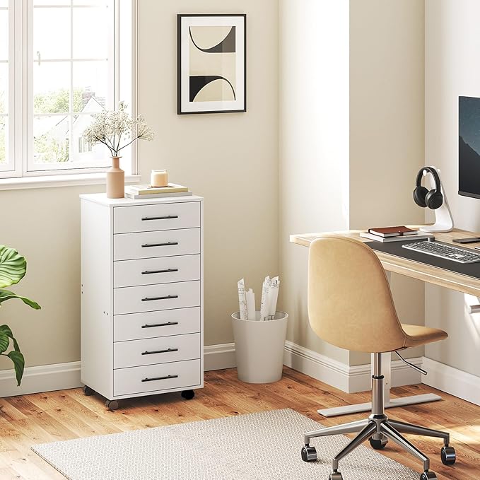 HOOBRO 7-Drawer File Cabinet, Wooden Office Cabinet