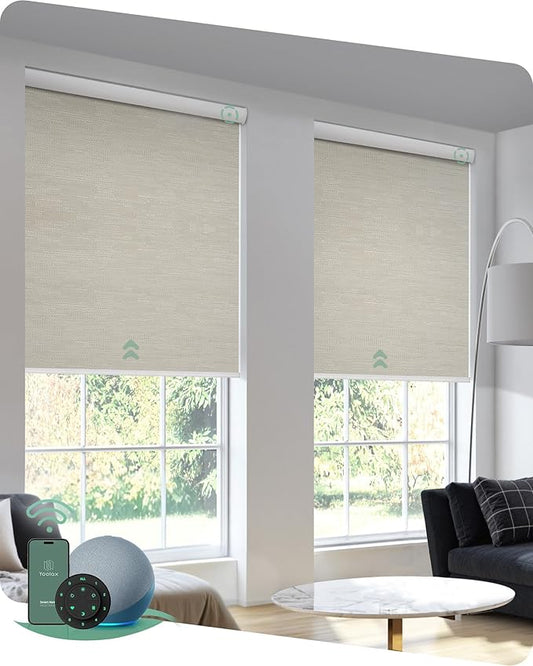 Yoolax Motorized Blinds with Remote, Automatic Shades Compatible with Alexa