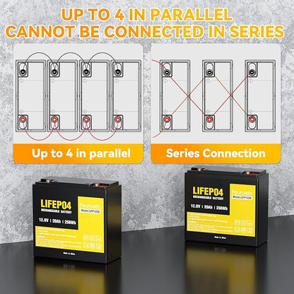 12V 20Ah Deep Cycle LiFePO4 Battery, 12 volt lithium phosphate battery