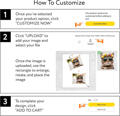 Custom Poster Print, 40x20, Upload Any Photos/Images, Personalized Photo Prints, DIY Your Own Poster, Photo to Poster Printing